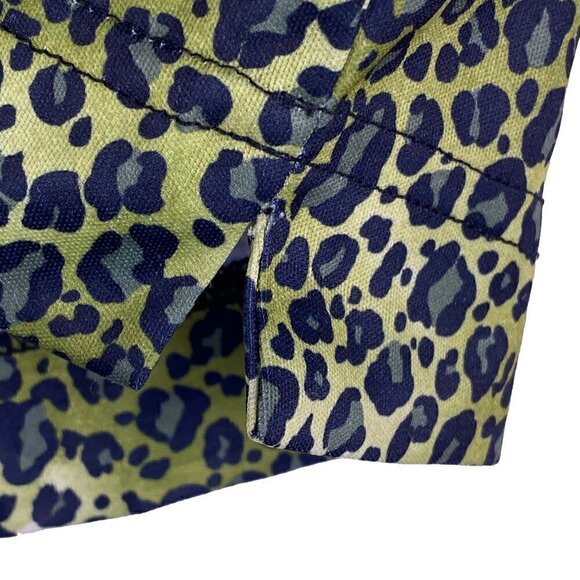 Vintage Leopard High Neck Sleeveless Soft Top Green - Picture 3 of 6